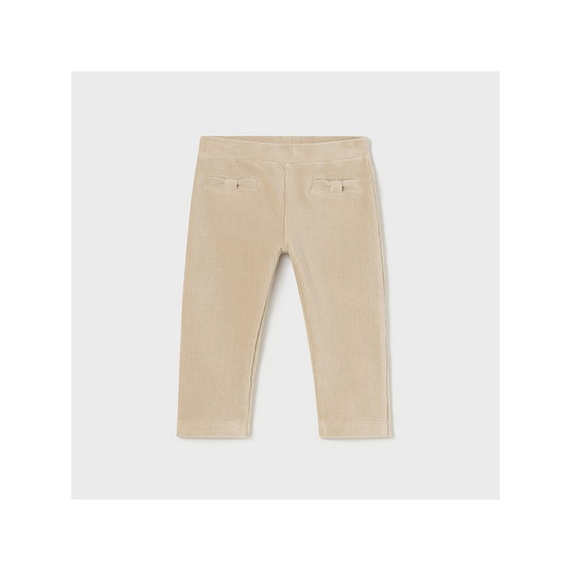 Basic cord knit trousers sepia     