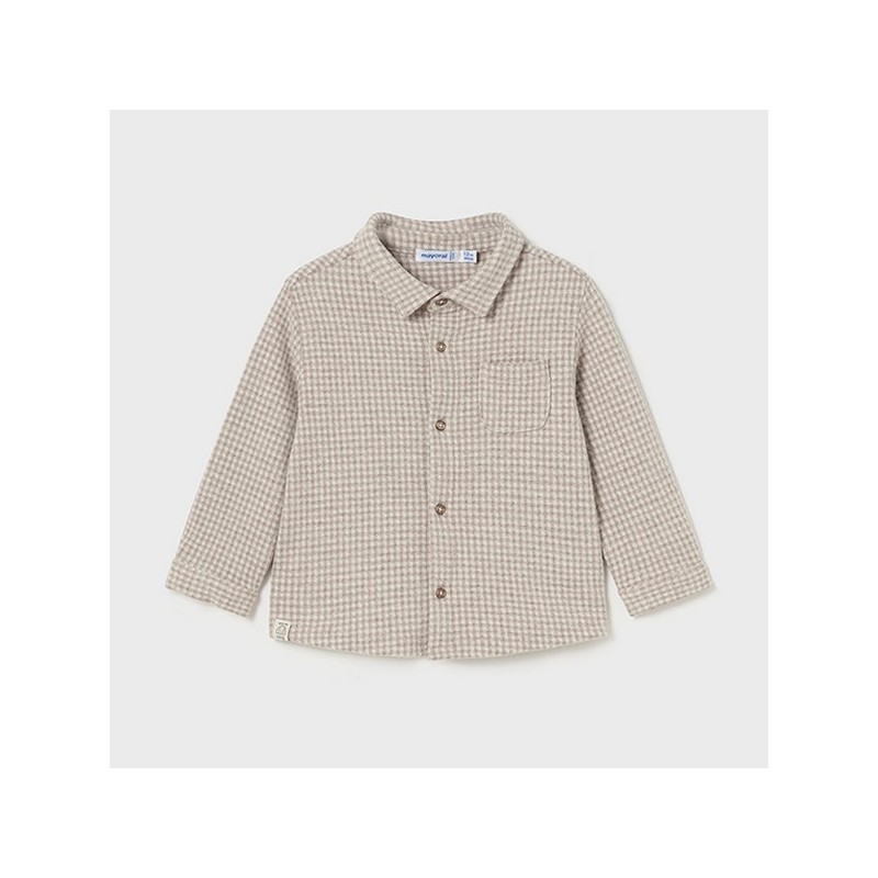 Jacquard overshirt latte           