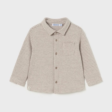 Jacquard overshirt latte           