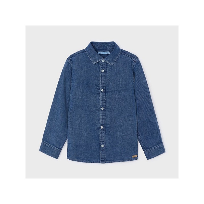 L/s denim shirt dark              