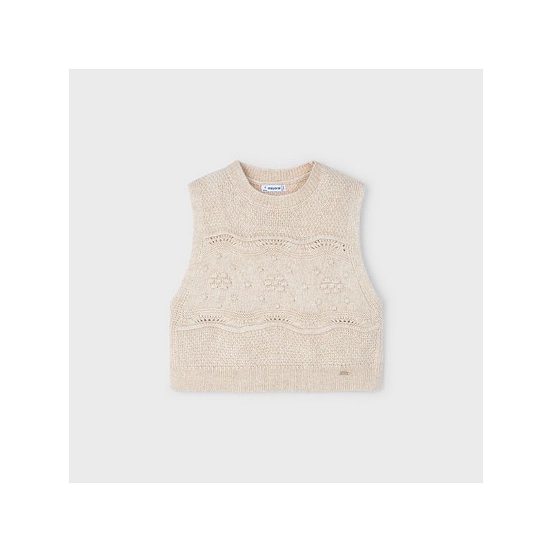 Knitting vest sand               