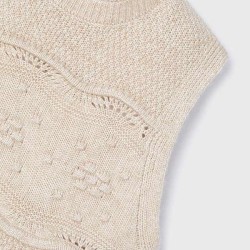 Knitting vest sand               