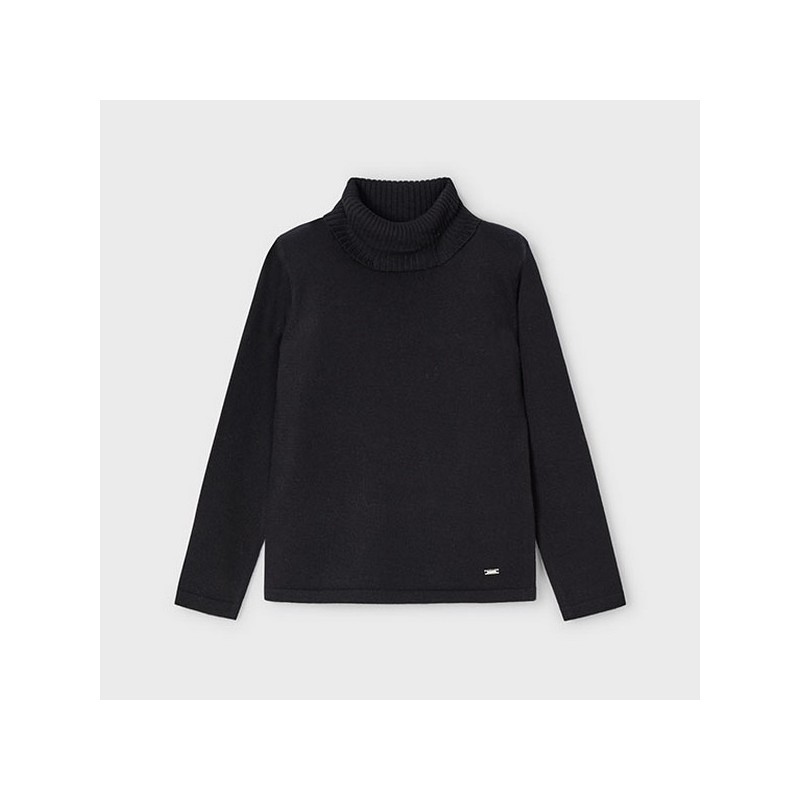 Basic knitting turtleneck black   