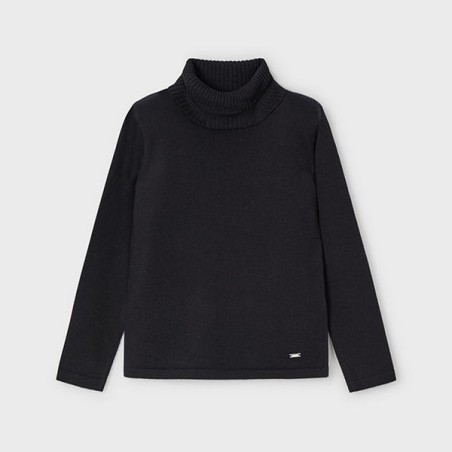 Basic knitting turtleneck black   