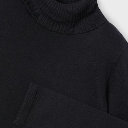 Basic knitting turtleneck black   