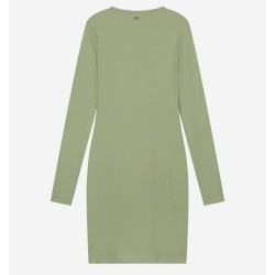 Presley Rib Dress crocodile green