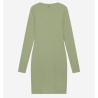 Presley Rib Dress crocodile green