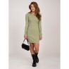 Presley Rib Dress crocodile green