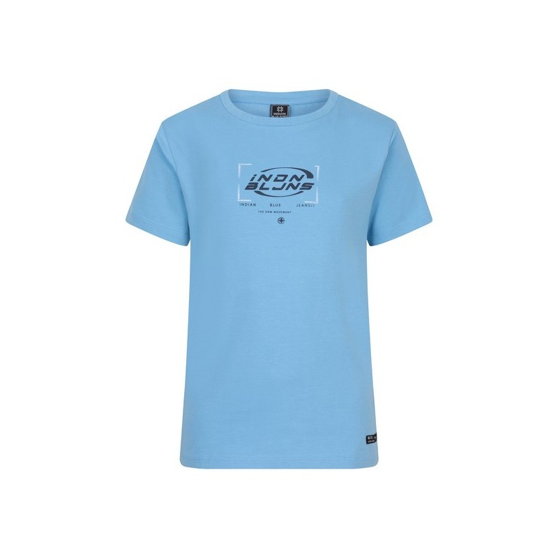 T-Shirt INDN Backprint sky blue