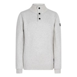 Knitted Col Buttons grey