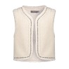 Gilet Teddy embroidery offwhite