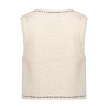 Gilet Teddy embroidery offwhite