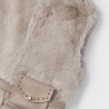 Fur vest with belt sepia          