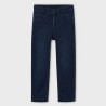 Soft denim pants blue black             