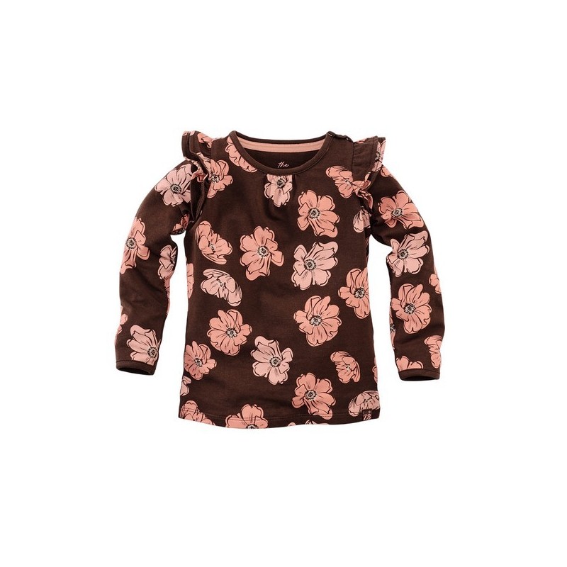 Cici longsleeve double espresso/AOP