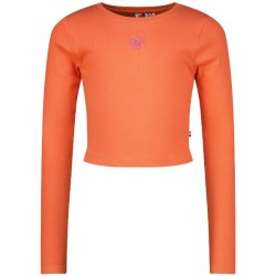 G-basic-crop rib longsleeve fresh coral