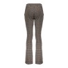 Pants jacquard flared 2-tone black/sand