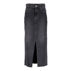 Denim Maxi Skirt off black denim