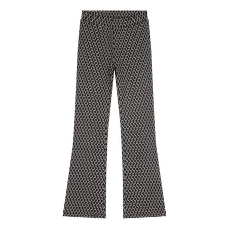 Flared Pants Diagonal Check black