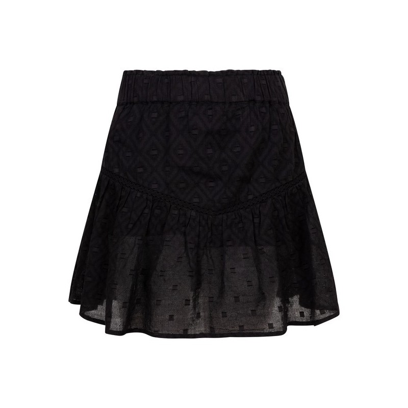 Lace Ruffle Skirt black