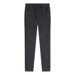 Jog Pant Check Zip black