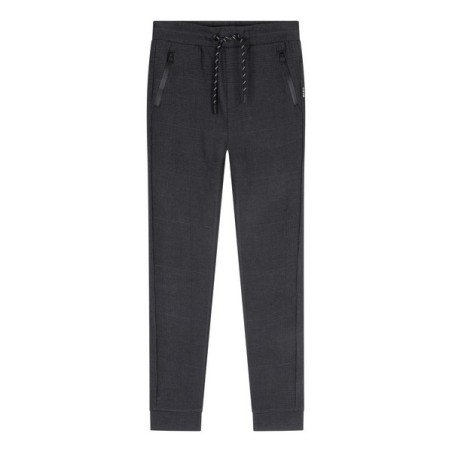 Jog Pant Check Zip black