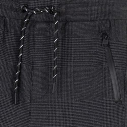 Jog Pant Check Zip black