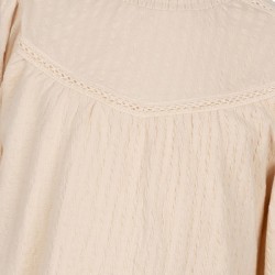 T-shirt LS Lace sandshell