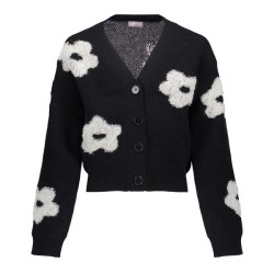 Vest flowers black/offwhite