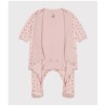 Babypakje velours hartjes saline roze