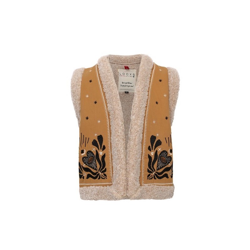 Little boho gilet ochre yellow