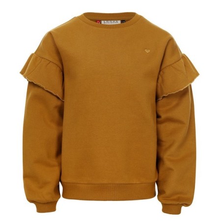 Little ruffle sweater ochre yellow