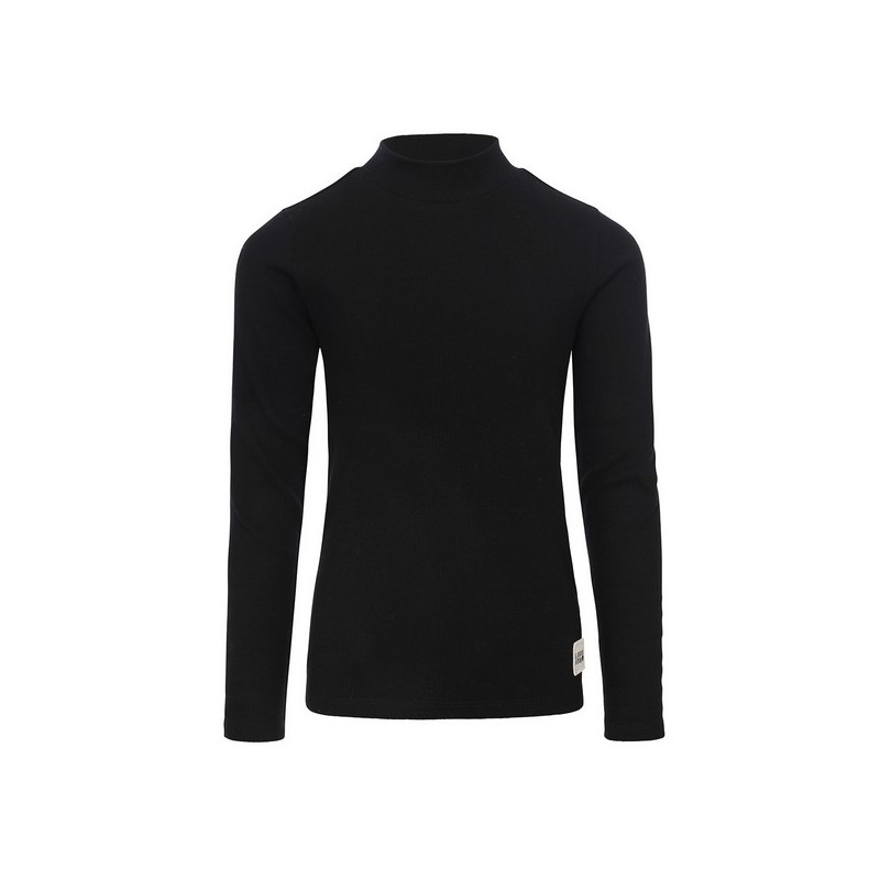 Little rib T-shirt l/s black