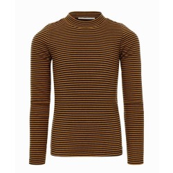 Little y/d striped T-shirt l/s ochre stripe