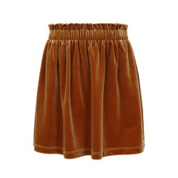 Little velvet skirt ochre yellow