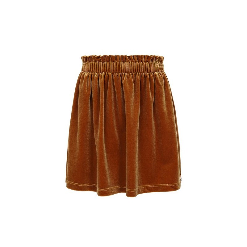 Little velvet skirt ochre yellow