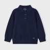 L/s knit polo navy                