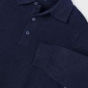 L/s knit polo navy                