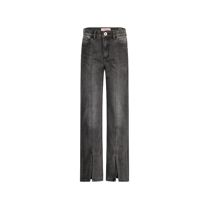 Catie Split jeans dark grey vintage